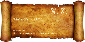 Markon Kitti névjegykártya